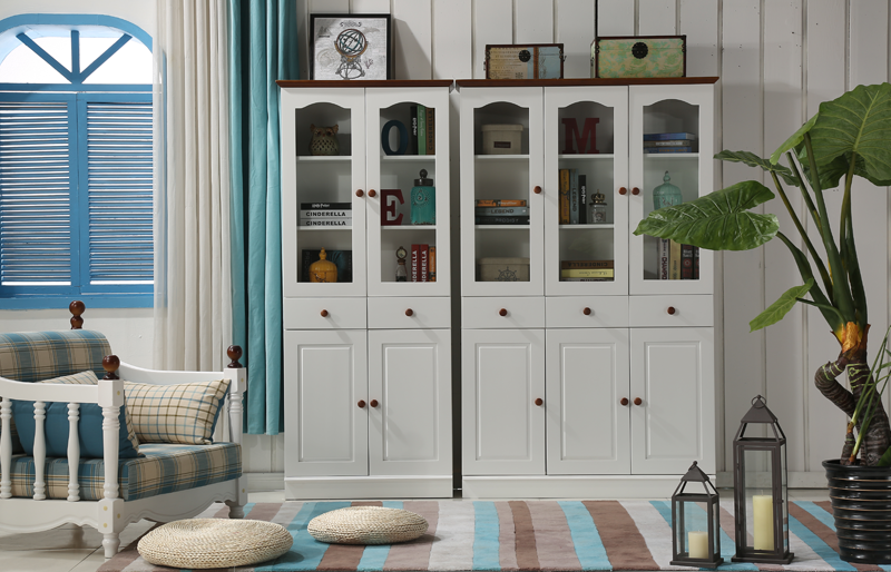 两门三门玻璃书柜